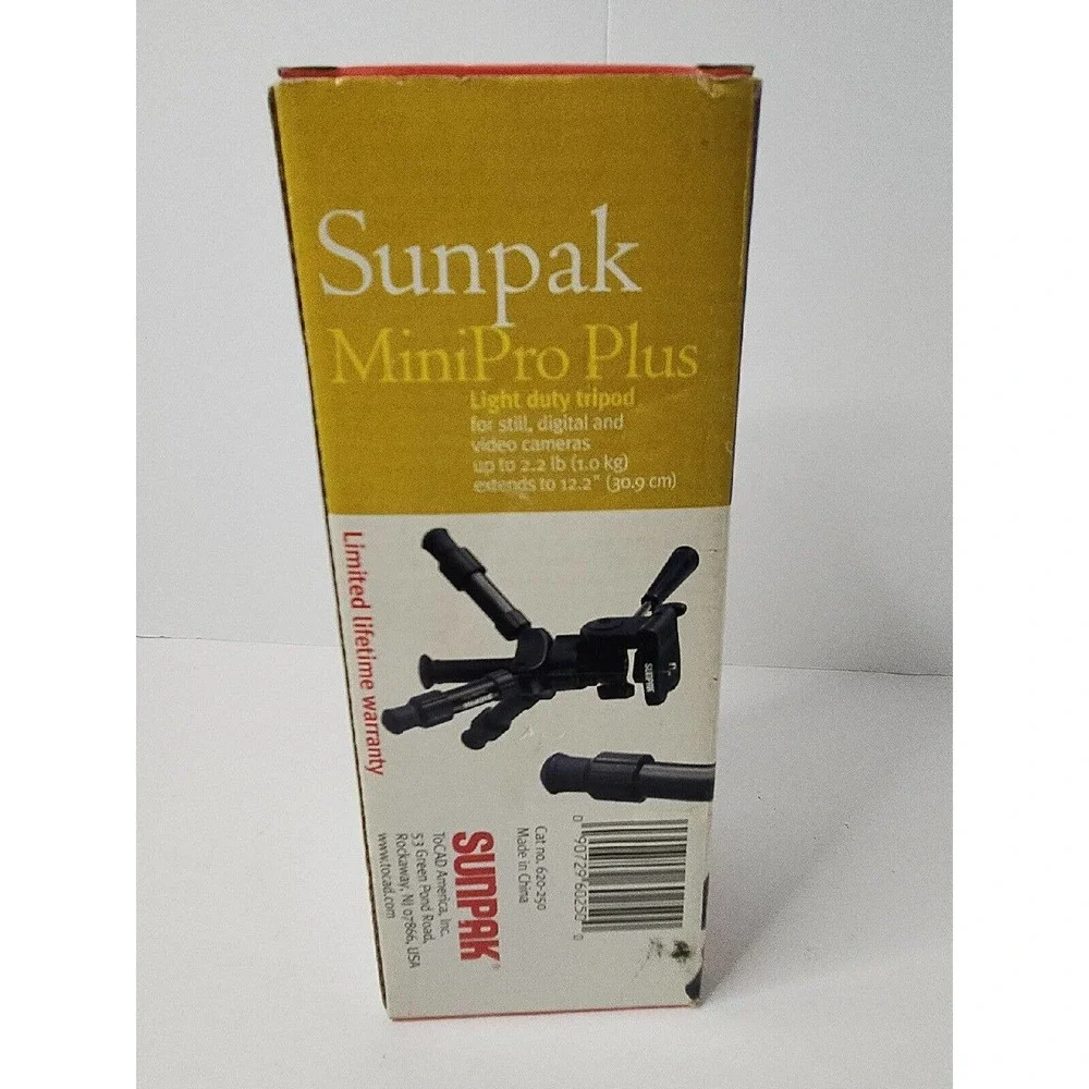 Sunpak Mini Pro Plus Light Duty Tripod. Extends To 12.2